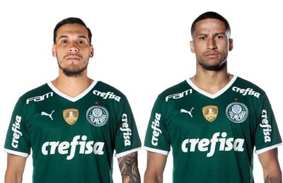 Gustavo Gómez y Murilo Cerqueira, la dupla central de la zaga de Palmeiras que suma 20 goles en la temporada.