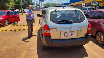 Daniel Pérez Bazán se había olvidado que dejó estacionado su camioneta en un supermercado de Minga Guazú.