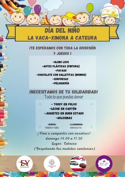 Un grupo de alumnas de la UNA organizan festejo por el día del niño en la zona de Cateura