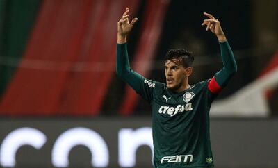 Gustavo Gómez marcó ayer otro gol para Palmeiras, con el que ya suma 19 tantos en 176 partidos disputados.
