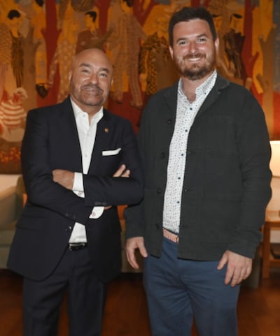 El embajador Pierre-Christian Soccoja y Benoit Ducassou.
