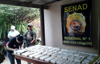 Cocaína incautada en la casa de Rubén Darío Sequeira Cantero (Setiembre de 2015).