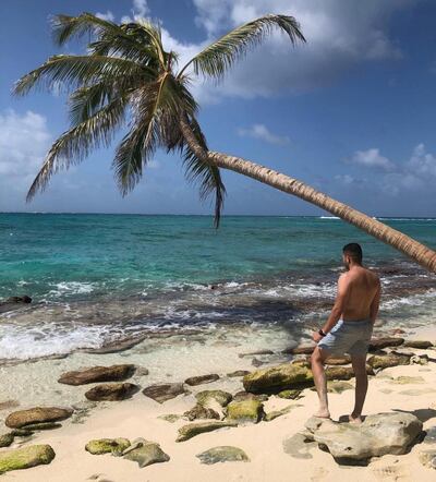 Compatriotas veraneando en San Andrés, una isla colombiana del mar Caribe
