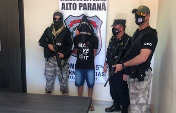 Diogo Daniel Sachinski Villamayor, detenido este jueves en la Comisaría 5ª de Hernandarias.