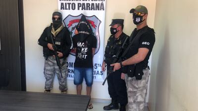 Diogo Daniel Sachinski Villamayor, detenido este jueves en la Comisaría 5ª de Hernandarias.