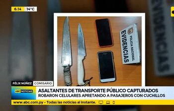 Asaltantes de transporte público capturados
