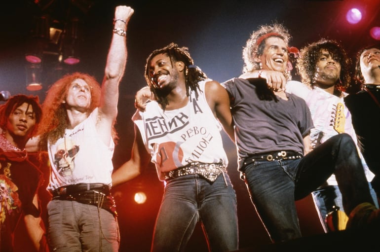 Keith Richards and The X-Pensive Winos en vivo en el Hollywood Palladium.