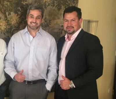 El presidente Mario Abdo y el diputado Ulises Quintana.