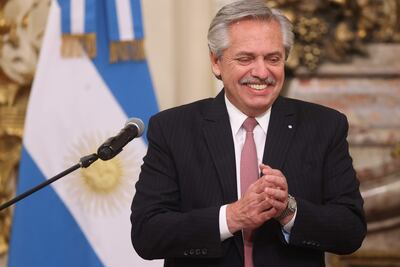 El presidente de Argentina, Alberto Fernández.
