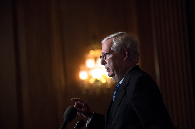 El senador republicano Mitch McConnell.