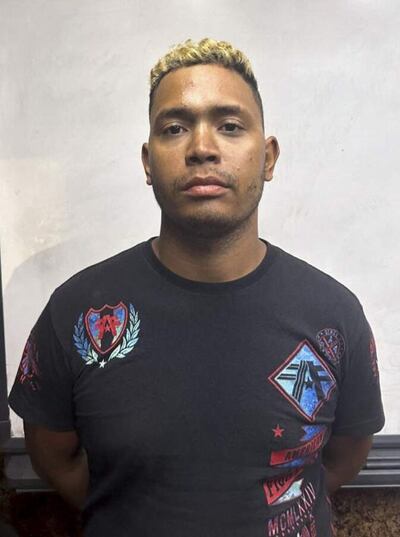 Gabriel Carlos Luis Salinas, sospechoso del crimen del fiscal Marcelo Pecci, detenido en Colombia.