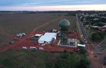Radar instalado en Ponta Porã (ciudad brasileña fronteriza con Pedro Juan Caballero, Paraguay).
