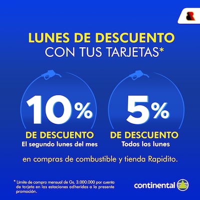 Promoción de los lunes, con Banco Continental.