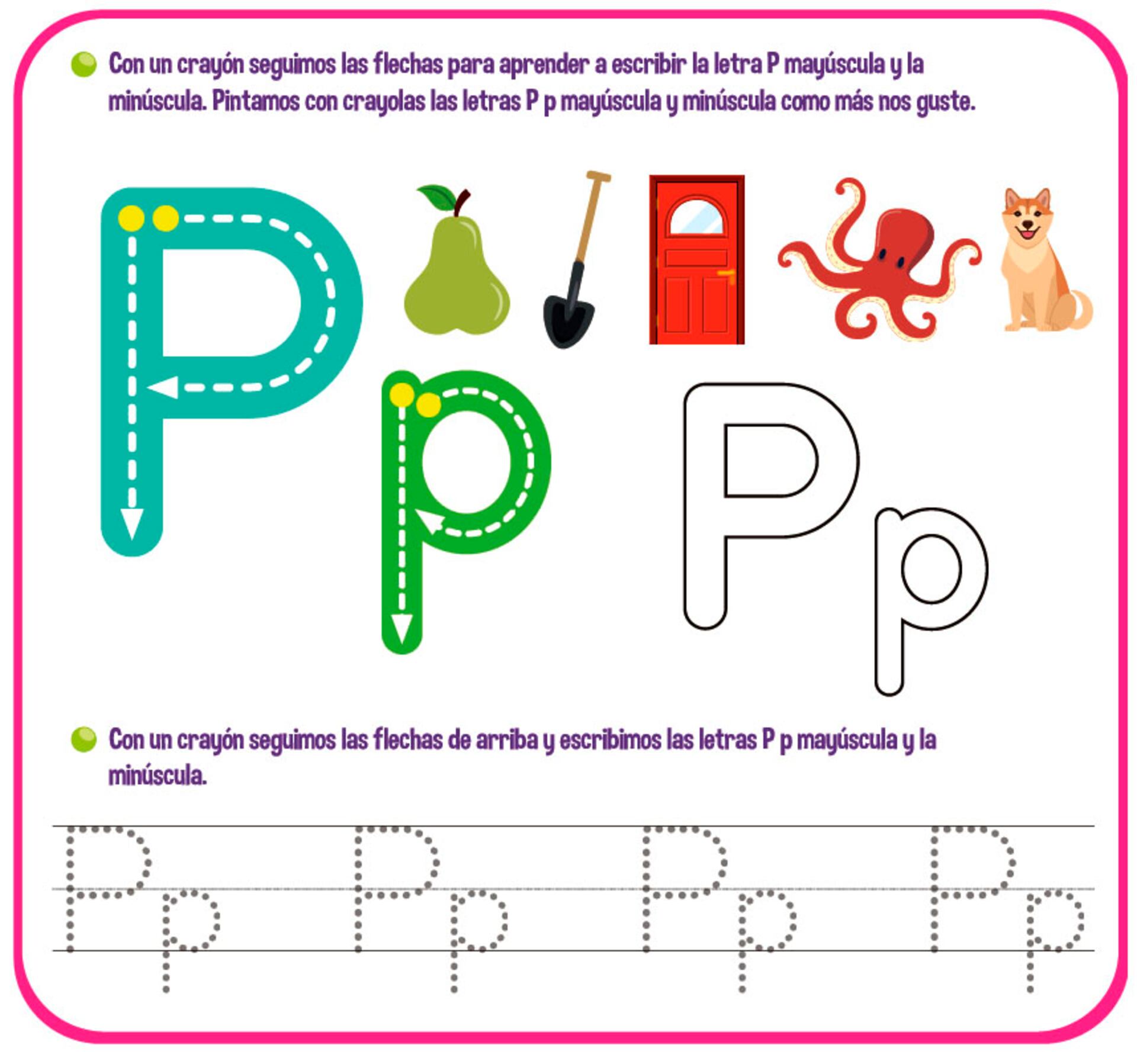 mayúsculas y minúsculas p