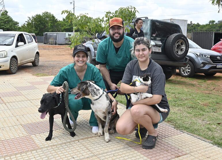 Más de 100 perros y gatos recibieron su vacuna anual contra la rabia. 