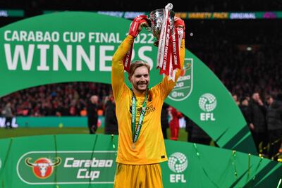 Caoimhin Kelleher, arquero del Liverpool, fue uno de los héroes de su equipo en la conquista de la Copa de la Liga inglesa.