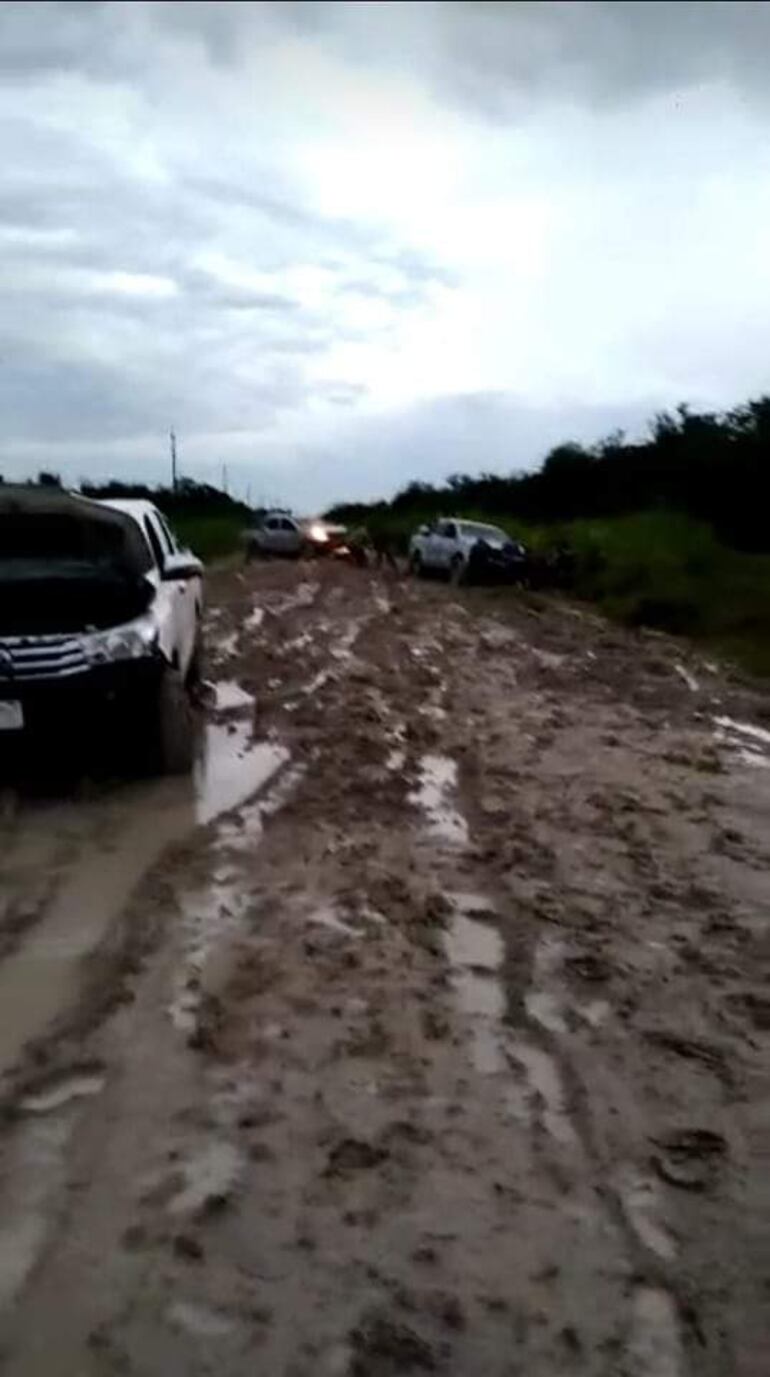 Así están los caminos de tierra en el Alto Paraguay.