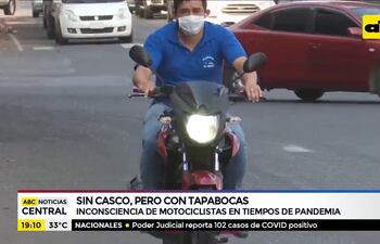 Inconsciencia de motociclistas en tiempo de pandemia