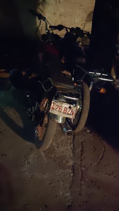 Las motocicletas implicadas en el accidente de tránsito.