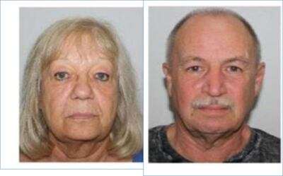 Bärbel Hubert, junto con su pareja Hans Jürgen Egon Huber.