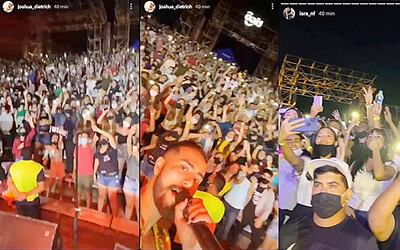 El viernes último, el concierto de Joshua Dietrich en el anfiteatro de San Bernardino, convocó a aproximadamente 1.000 personas.