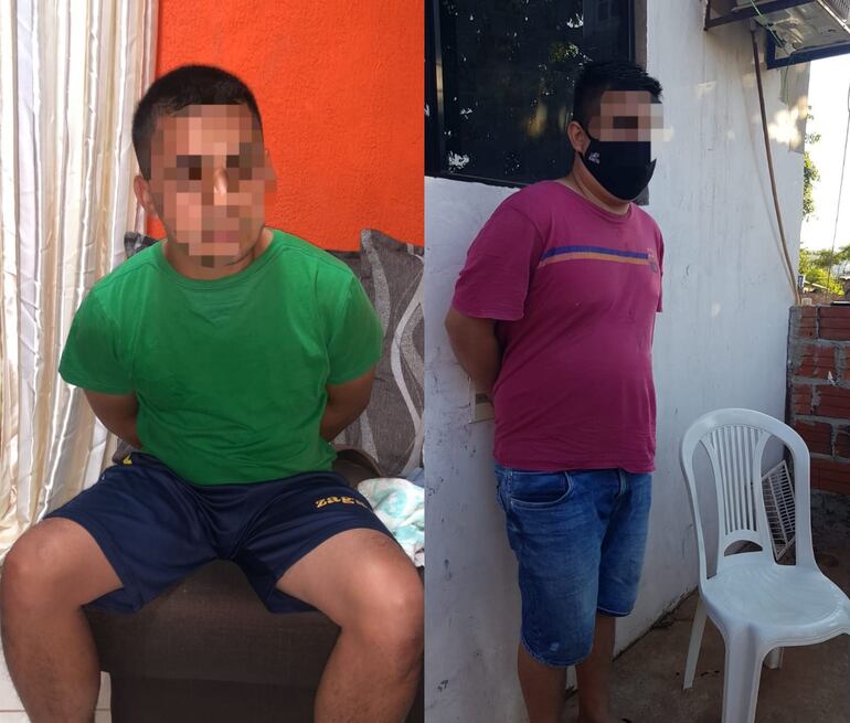 Mateo Gabriel Melgarejo Marín, alias Mateo'i y Armando Fernández Sosa, sospechosos de perpetrar los asaltos.