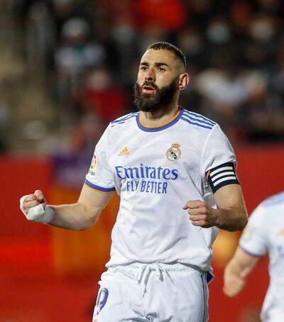 Karim Benzema anotó los tres goles ayer del Real Madrid.