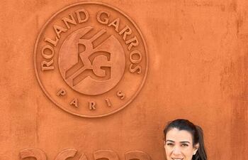 Verónica Cepede en el Roland Garros 2022. (Instagram/Verónica Cepede)