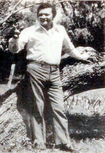 El cantante en una foto del año 1972, cuando volvió de Europa.