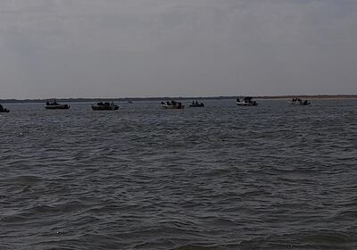 Lugar donde ocurrió el accidente, zona de confluencia entre el río Paraná y Paraguay.