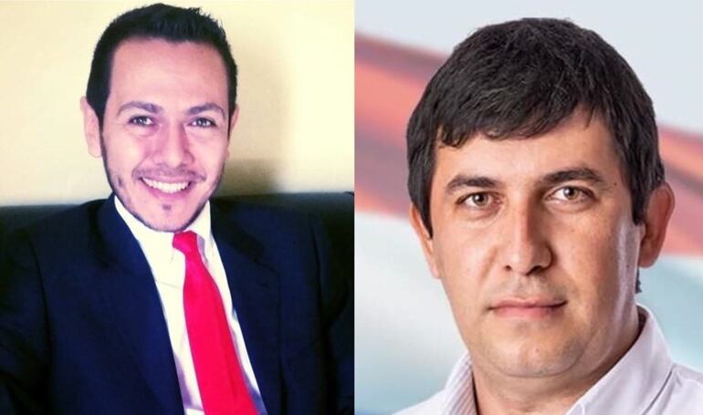 De izquierda a derecha Marcelo Simbrón(ANR) y Carlos Javier Benítez Miranda(PLRA)