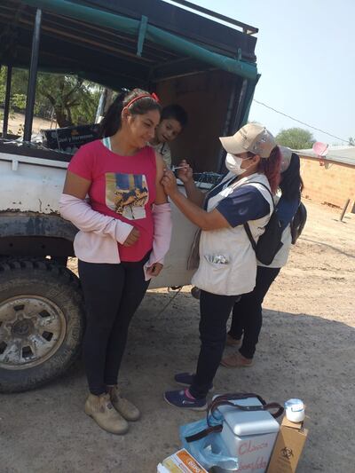 Vacunación anticovid en zonas de difícil acceso.