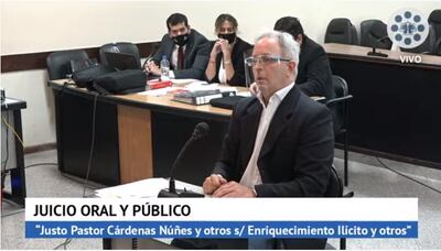 Justo Cárdenas, extitular del Indert, durante su juicio oral.