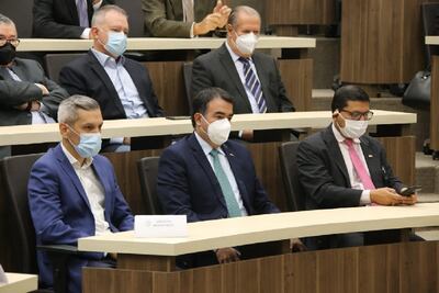 El ministro de Hacienda Óscar Llamosas participó hoy de la actividad conmemorativa por los 70 años del BCP