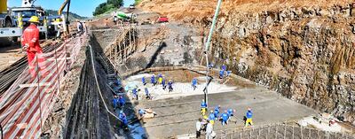 Actualmente los trabajos se centran en las excavaciones y perforaciones de suelo y roca.