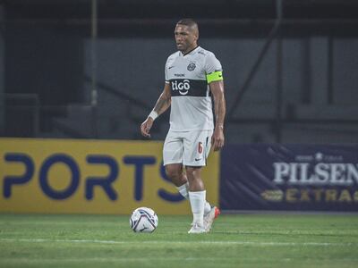 Richard Ortiz, el capitán de Olimpia, en el partido contra Nacional por la novena jornada del torneo Apertura 2022.