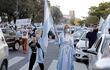 Una de las manifestaciones realizadas ayer en Buenos Aires contra la gestión del presidente Alberto Fernández.