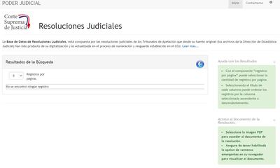 La página web del Poder Judicial sigue desactualizada en relación a las resoluciones judiciales.