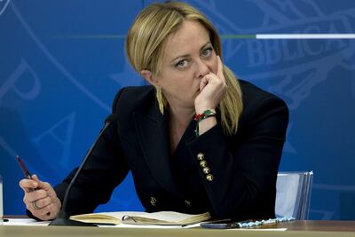 La primera ministra de Italia, Giorgia Meloni, junto con el Consejo de Ministros, decidió restringir las fiestas en raves (EFE/EPA)