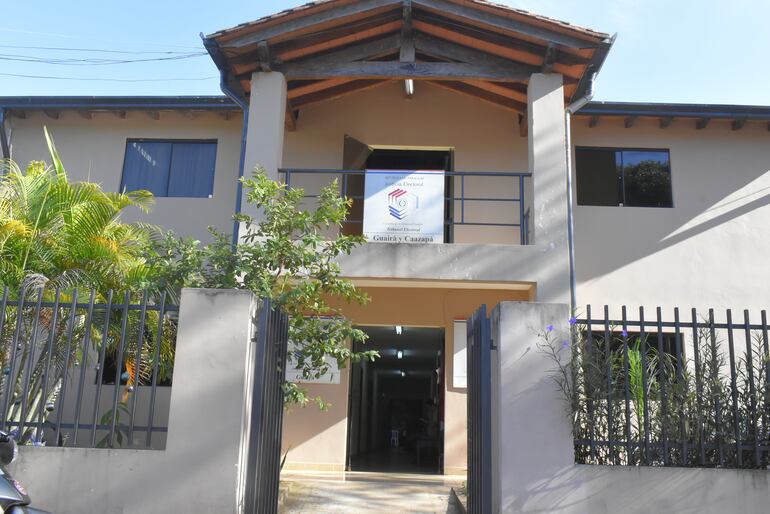 Fachada Justicia Electoral de Villarrica.