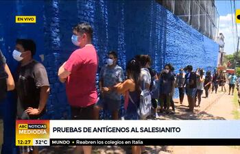 Trasladan pruebas de antígenos al Salesianito