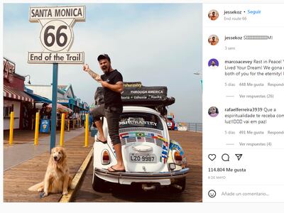 El joven instagramer murió en un accidente de carretera, en Estados Unidos.