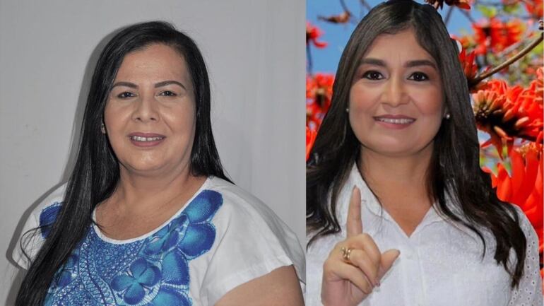 La intendenta liberal electa por Pirayú, Cynthia Rafaela Godos y la electa en el municipio de Escobar, María Cristina Espínola