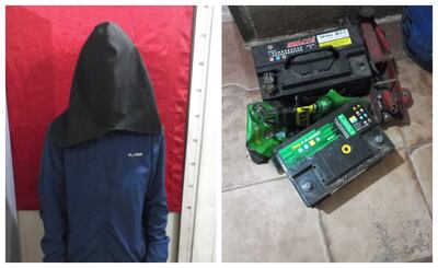 Aprehenden en flagrancia a ladrón de baterías en Mariano.