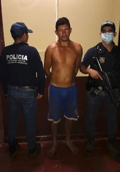 Roberto Esteche Fernández, detenido tres años después de haber supuestamente asesinado al suboficial Egidio Samudio Ferreira.