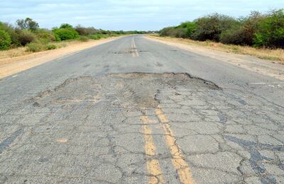 Aguardan el inicio de la reconstrucción  de un  tramo de la ruta Transchaco, que  se encuentra en pésimas condiciones.