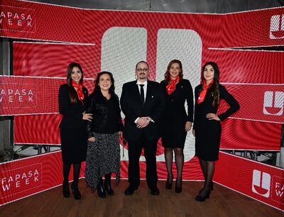 Sabrina Villasanti, María Benigna De León, Dr. Gustavo Arbo, Soledad Andrada y Luz Velázquez, en Fapasa Week.