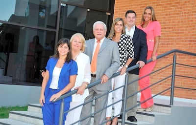 Karin Wasmosy, Dora Schmidt de Wasmosy, Ernesto Wasmosy Monti, Verónica Wasmosy, Ernesto Wasmosy Schmidt y Astrid Gunther Wasmosy.