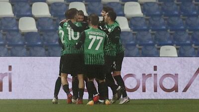 Sassuolo ganó y sigue segundo en la liga de Italia.
