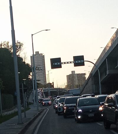 Camión descompuesto generó un gran embotellamiento en zona Botánico